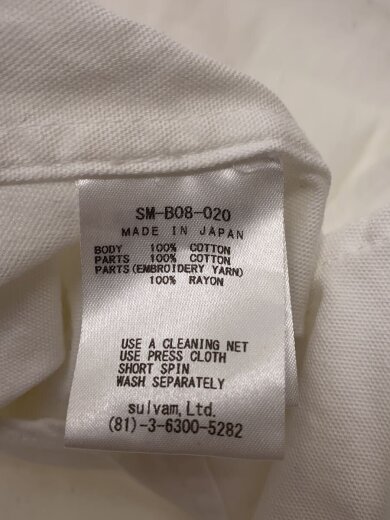 商品画像：OX wave embro shirt/S/コットン/WHT/無地/SM-B08-020// 4