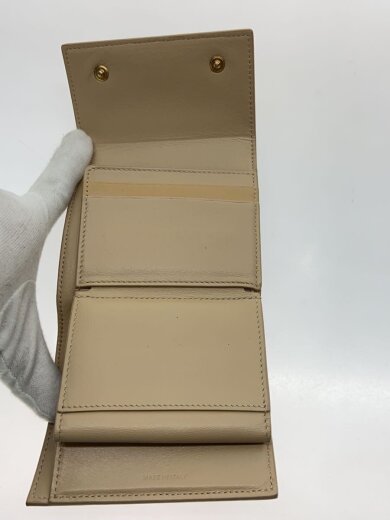 商品画像：3つ折り財布/レザー/BEG/無地/レディース// 4