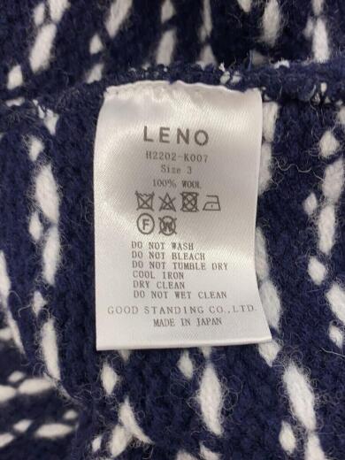 画像：LENOタグ付/BIRD’S-EYE JACQUARD CARDIGAN/バーズアイ/カーディガン/3/ウール4