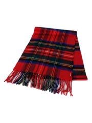 マフラー/カシミア/レッド/チェック/レディース