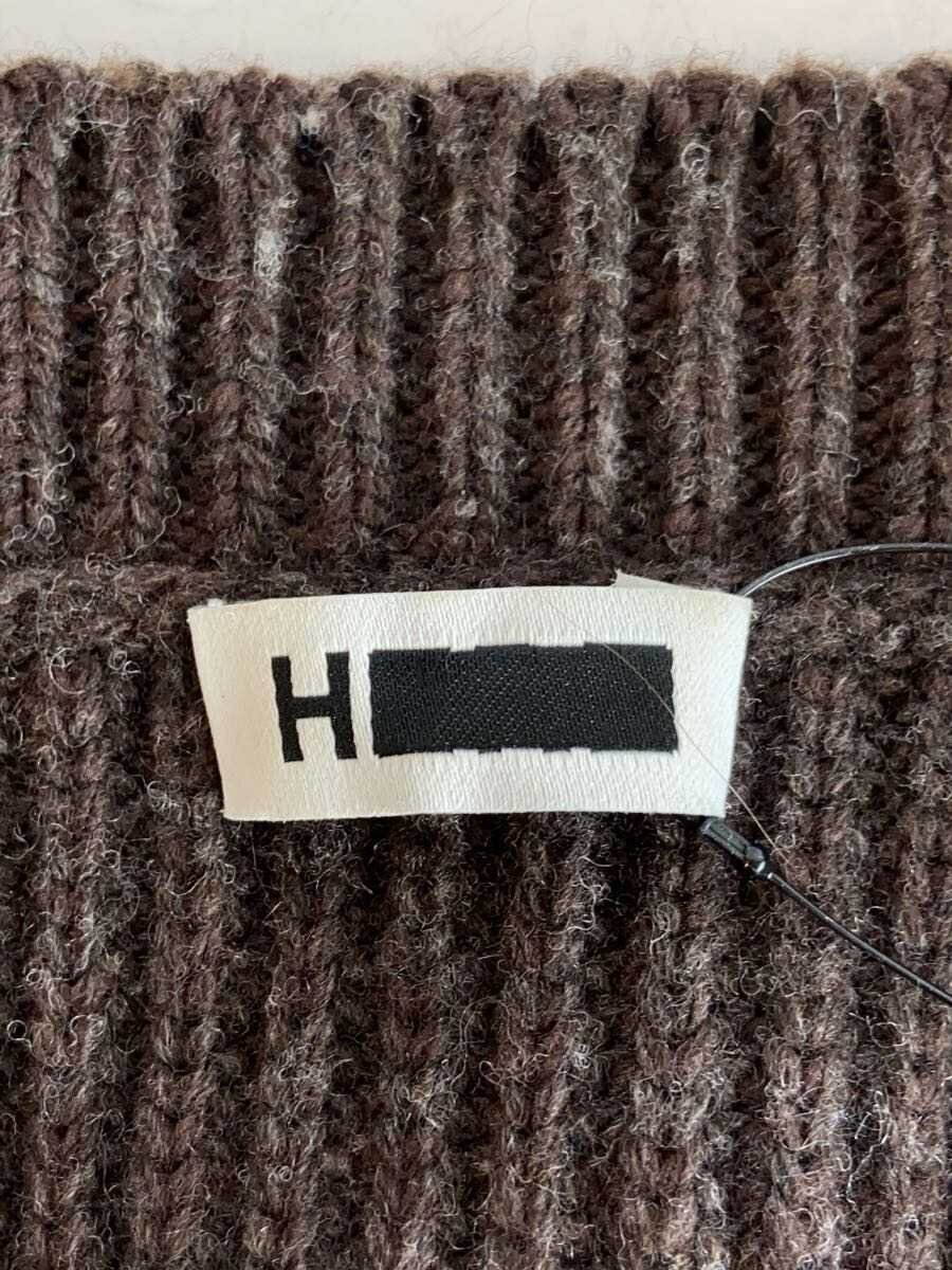 H BEAUTY&YOUTH / 5GAUGE VOLUME SLEEVE CARDIGAN/ウール/BRW/1628-106-0837