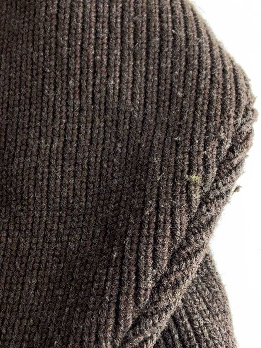 H BEAUTY&YOUTH / 5GAUGE VOLUME SLEEVE CARDIGAN/ウール/BRW/1628-106-0837