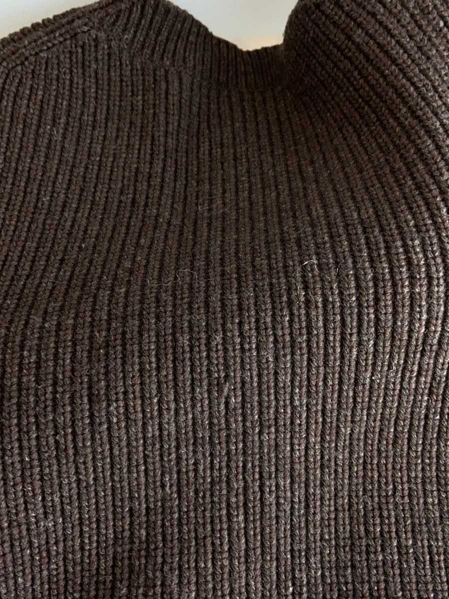 H BEAUTY&YOUTH / 5GAUGE VOLUME SLEEVE CARDIGAN/ウール/BRW/1628-106-0837