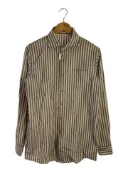 advent/長袖シャツ/2/コットン/BRW/ストライプ