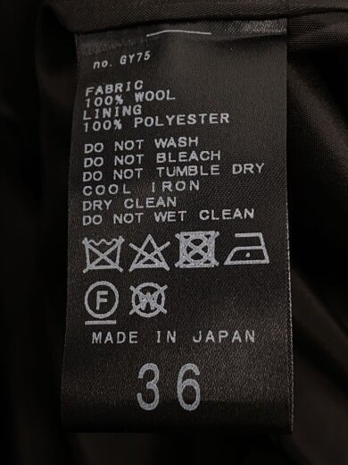 商品画像：コート/36/ウール/BLK/22-020-912-9000-3-0 4