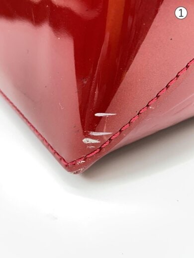 商品画像：ウィルシャーPM_モノグラム・ヴェルニ_RED/エナメル/RED/角スレ有 7