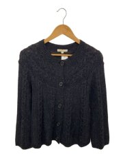 カーディガン(薄手)/4/ウール/BLK/アルパカ混