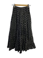 草原の虹のスカート/コットン/BLK/ドット