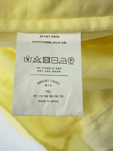 商品画像：長袖ワンピース/1/コットン/YLW/201WT-DR02// 4