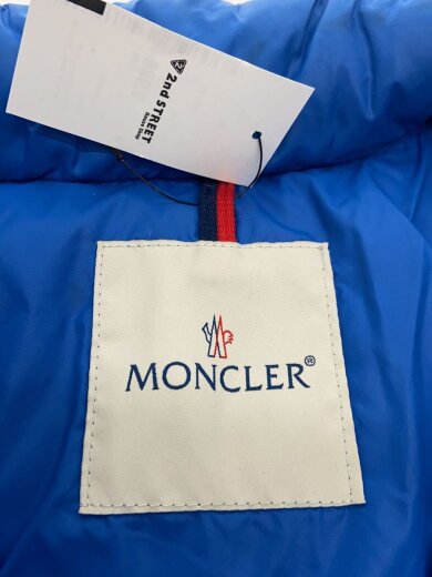 画像：MONCLERジャケット/100cm/ナイロン/BLU/全体的に汚れ・右腕に目立つ汚れ有3