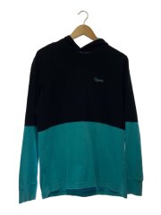 hooded 2tone/パーカー/S/コットン/BLK