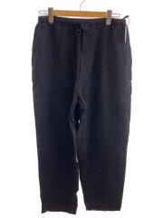 ボトム/3/リネン/BLK/V01-03018/22SSモデル/リネンWクロスドローストリングパンツ