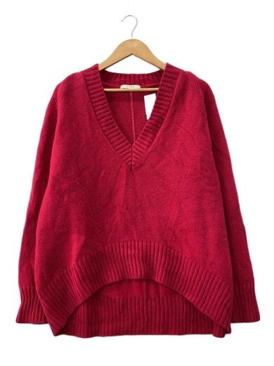 商品画像：Vネック/ニット・セーター(厚手)/36/ウール/PNK/22WKN500 1