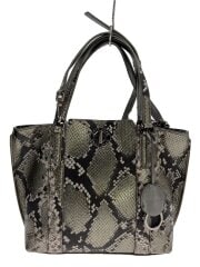 ショルダーバッグ/PVC/GRY/パイソン柄