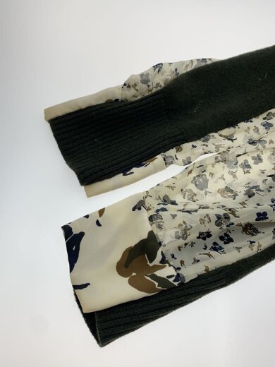 商品画像：22AW/ドッキング長袖ワンピース/1/ウール/KHK/総柄/22-06308 5