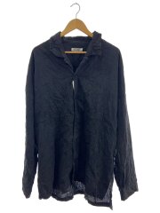 PE/LI POPLIN WRINKLED L/S SHIRT/長袖シャツ/4/ポリエステル/BLK