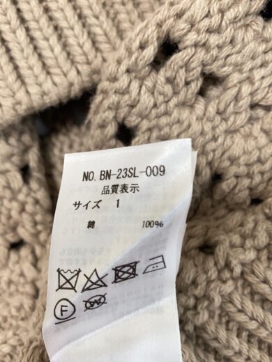 商品画像：ニットベスト(厚手)/1/コットン/BEG/BN-23SL-009 4