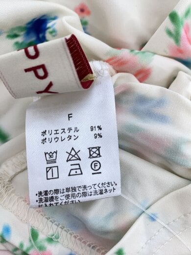 商品画像：トップス/FREE/ポリエステル/WHT/花柄 4