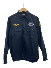 8HOUR UNION/長袖ワークシャツ/15/コットン/BLK