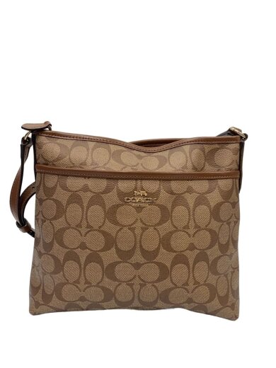 商品画像：ショルダーバッグ_シグネチャー_ブラウンレザー/--/BEG/総柄 1