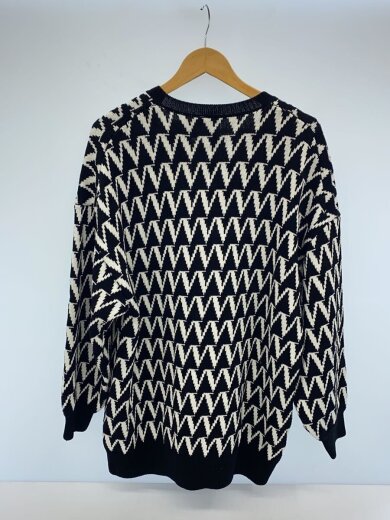 商品画像：ニット・セーター(厚手)/2/コットン/BLK/総柄/22714034/JACQUARD KNIT 2