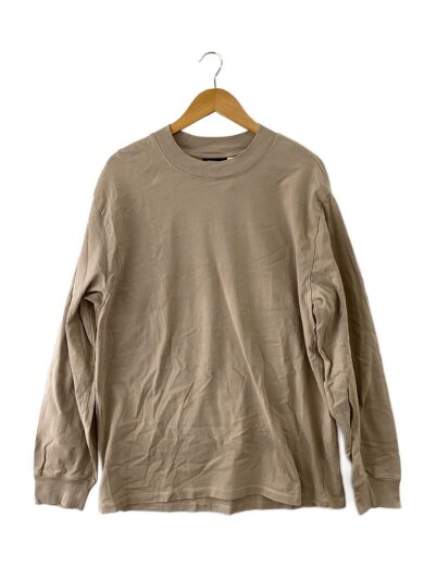 商品画像：長袖Tシャツ/M/コットン/ベージュ/ラバーロゴ/エッセンシャルズ// 1