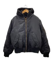 22FW/Faux Fur Reversible/MA-1/フライトジャケット/M/ナイロン/BLK
