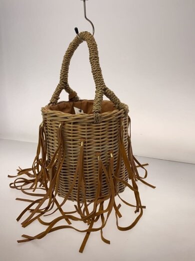 商品画像：タンレザーフリンジバスケット/カゴバッグ/--/BRW 2