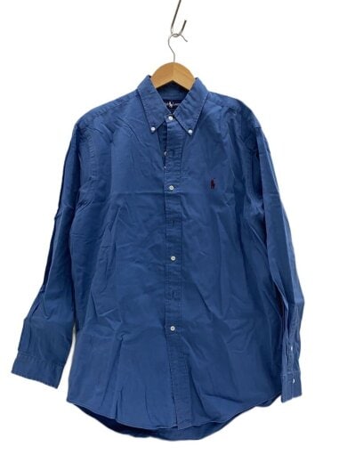 商品画像：90S/長袖シャツ/刺繍/マレーシア製/L/コットン/BLU 1