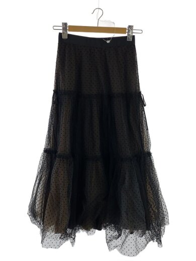 商品画像：ロングスカート/S/ナイロン/BLK/ドット/1214304145 1