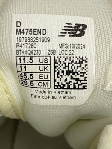 商品画像：×END./ローカットスニーカー/29.5cm/WHT/M475END 5