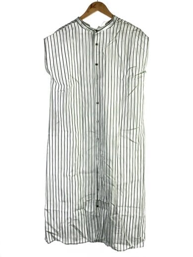 商品画像：ノースリーブワンピース/FREE/--/GRN/ストライプ/TBDS-531 1