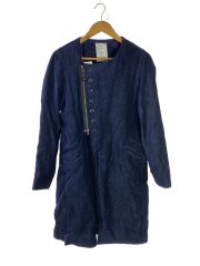 COTTON MOLE NO-COLLAR COAT/1/コットン/NVY/15711014