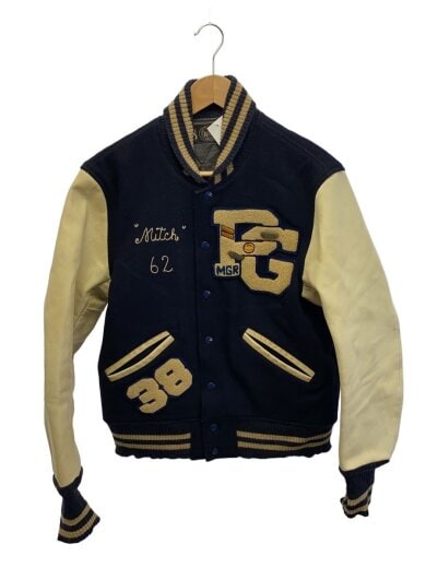 商品画像：スタジャン/38/ウール/NVY/wv12311/袖等汚れ有 1