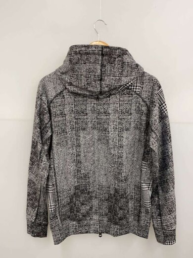 商品画像：ジップパーカー/XL/ポリエステル/BLK/千鳥格子/US0-24072 2