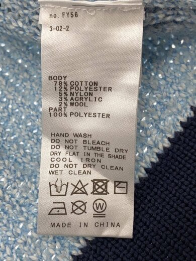 商品画像：カーディガン(薄手)/FREE/コットン/BLU/22-080-200-7080-3-0 4