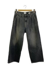 Wide selvedge jeans/ボトム/S/コットン/BLK
