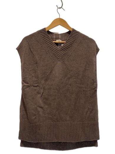 商品画像：ニットベスト(薄手)/FREE/リネン/BRW/24-080-900-7091-2-0 1