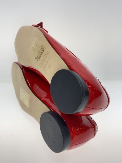 商品画像：EYELETS BOW BALLERINA NAPLACK/フラットパンプス/37/RED// 4