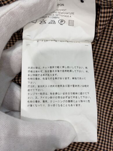 画像：COMME des GARCONS HOMMED/長袖シャツ/S/コットン/BEG/チェック/HK-B014/AD20035