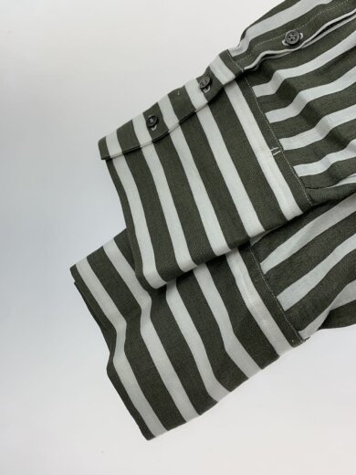 画像：MYLANシャツワンピース/FREE/リネン/KHK/ストライプ/MY22SS-OP0165