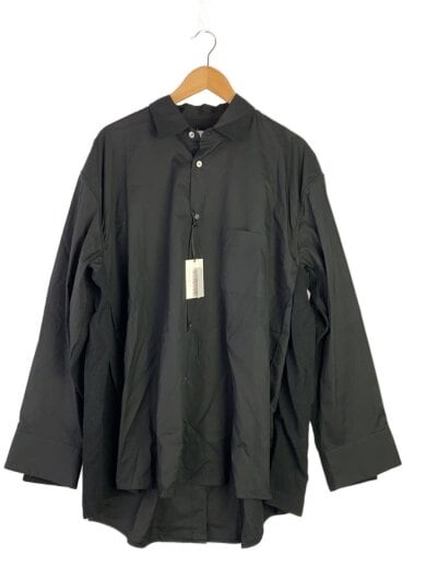 商品画像：OVERSIZED KNIT COMBINATION SHIRT/長袖シャツ/M/コットン/BLK/ST.237 1