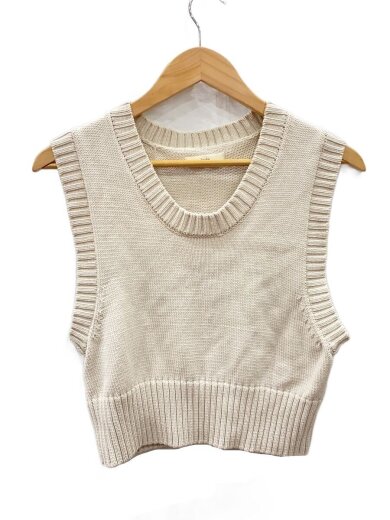 商品画像：ニットベスト(薄手)/FREE/レーヨン/BEG 1