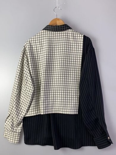 商品画像：Check Asymmetrical Stripe Long /1/ポリエステル/WHT/チェック/25-SS-020// 2