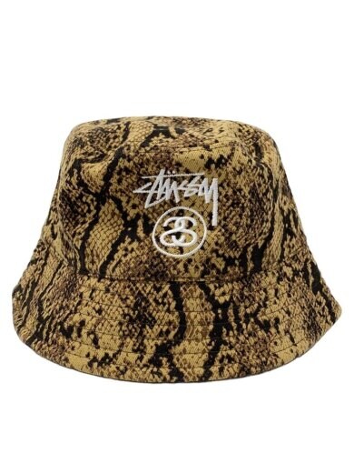 商品画像：バケットハット/--/ポリエステル/BEG/総柄/メンズ/パイソン 1