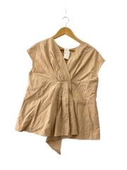 ノースリーブブラウス/38/コットン/ベージュ/6521-299-0949/ドゥロワー