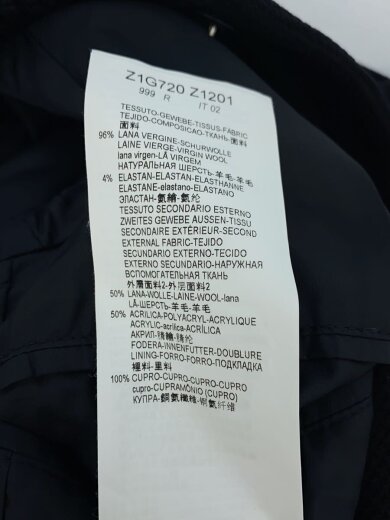 商品画像：ジャケット/44/ウール/BLK/Z1G720 Z1201 5