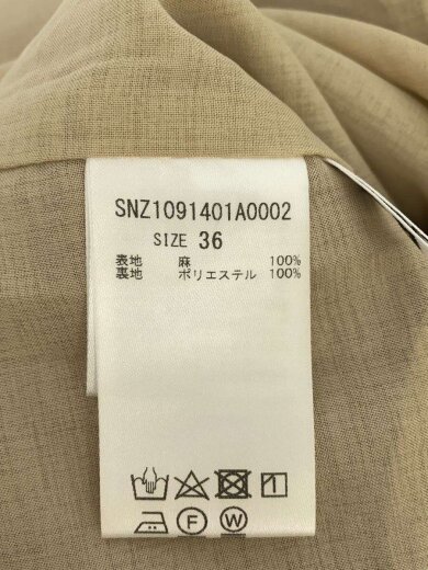 商品画像：セットアップ/36/リネン/BEG/SNZ1091404A0003/SNZ1091401A002 7