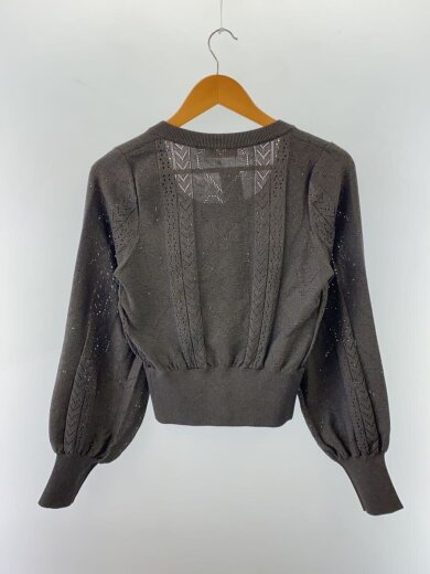 商品画像：Open Heart Ribbon Knit Cardigan/FREE/ポリエステル/BLK/2325228001 2