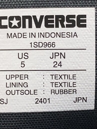 商品画像：ハイカットスニーカー/24cm/BLK/2324218001 5